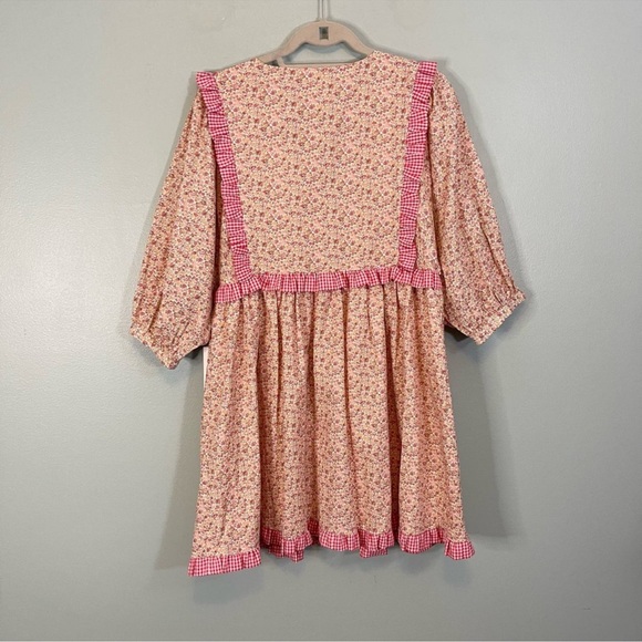 TUCKERNUCK HYacinth House Dress S Floral Pleated Ruffle Cotton Pink size s NWT - Picture 2 of 8